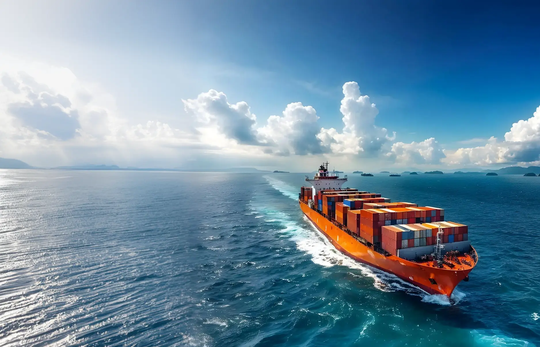Containerschiff im Hafen — Echtzeit-Containerverfolgung