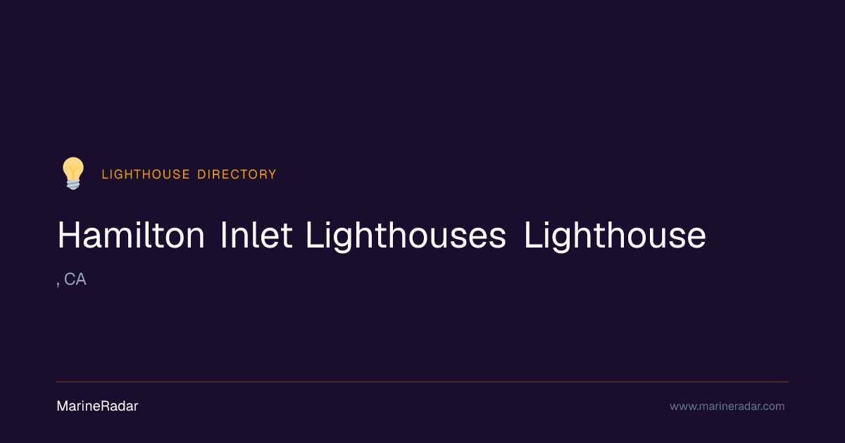 Hamilton Inlet Lighthouses Lighthouse — | MarineRadar