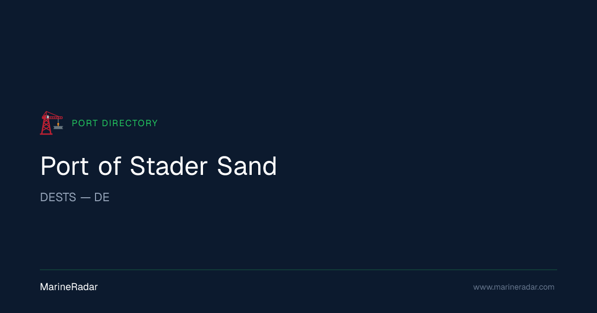 Port of Stader Sand (DESTS) | MarineRadar