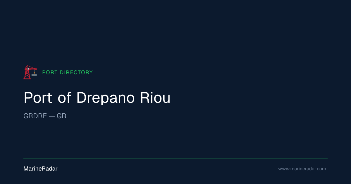 Port of Drepano Riou (GRDRE) | MarineRadar