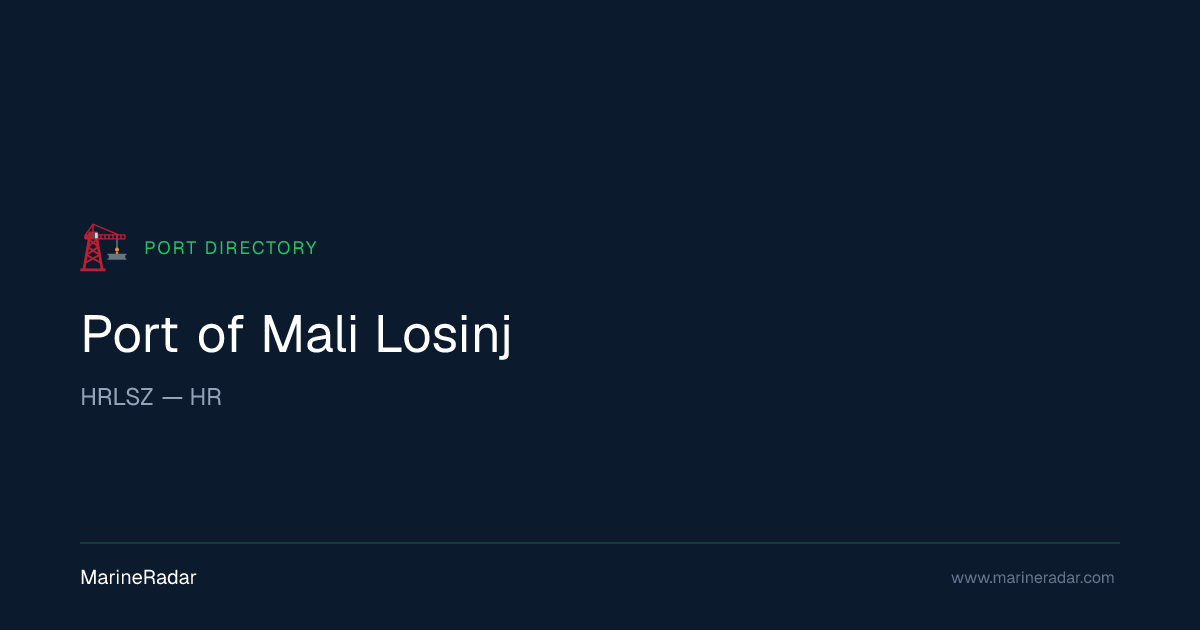Port of Mali Losinj (HRLSZ) | MarineRadar
