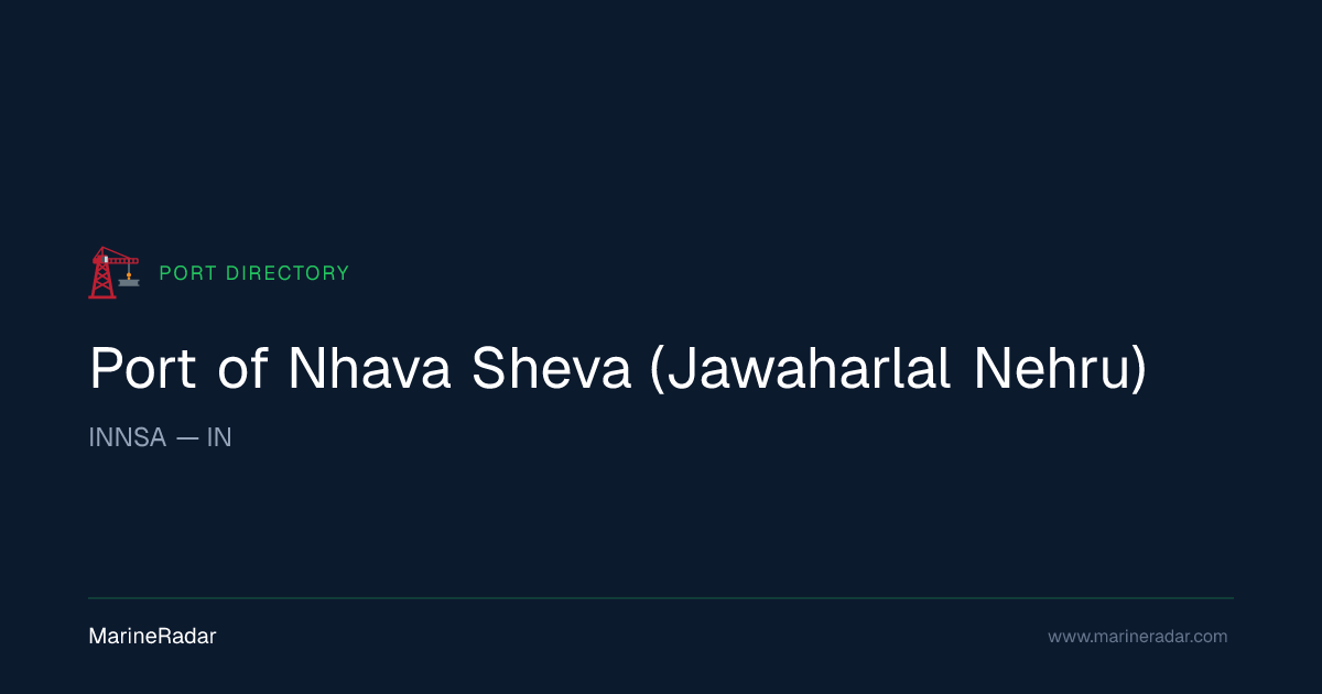 Port of Nhava Sheva (Jawaharlal Nehru) (INNSA) | MarineRadar