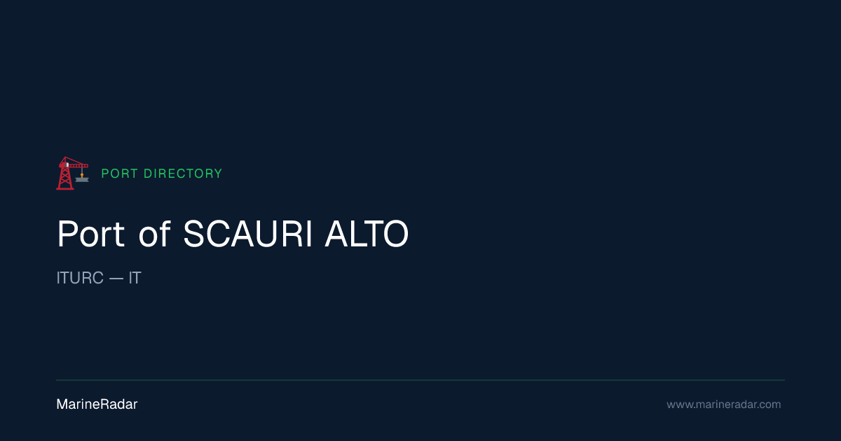 Port of SCAURI ALTO (ITURC) — Vessels & Details | MarineRadar