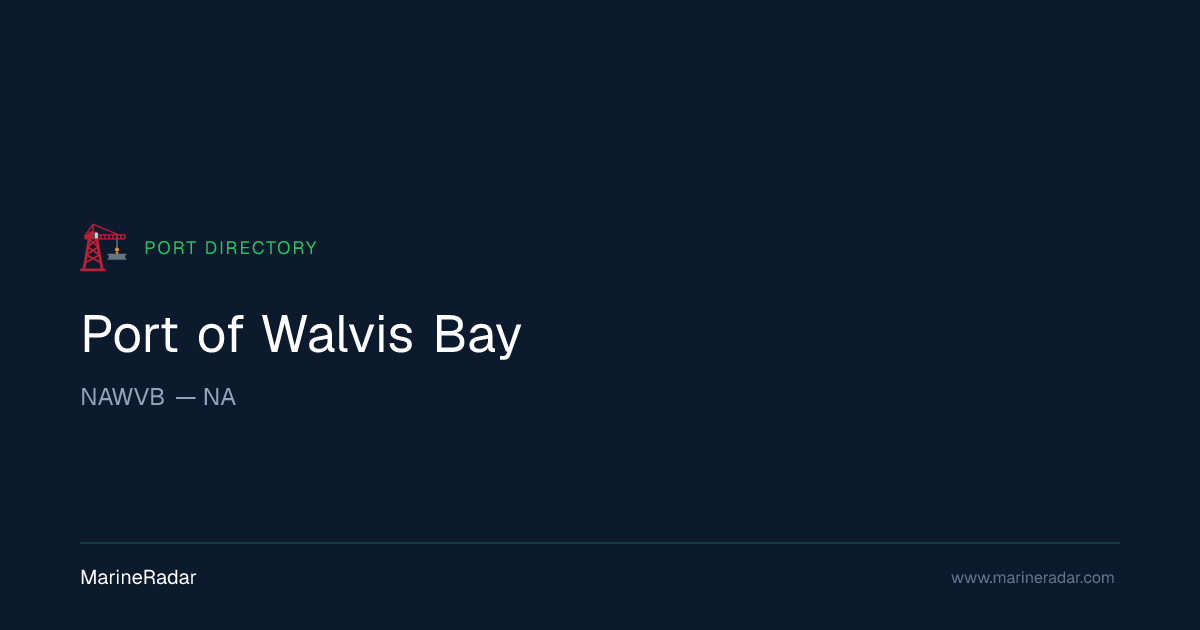 Port of Walvis Bay (NAWVB) — Vessels & Details | MarineRadar