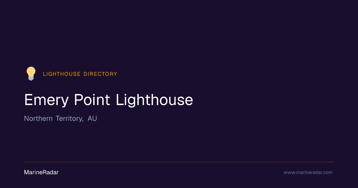Emery Point Lighthouse — Northern Territory | MarineRadar