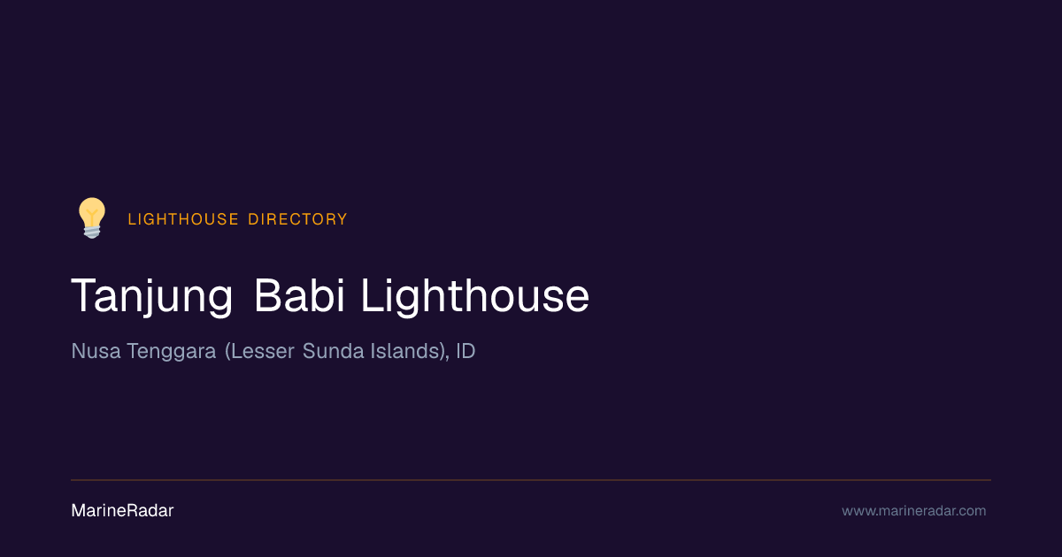 Tanjung Babi Lighthouse | MarineRadar