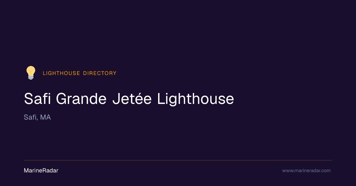 Safi Grande Jetée Lighthouse — Safi, Morocco | MarineRadar