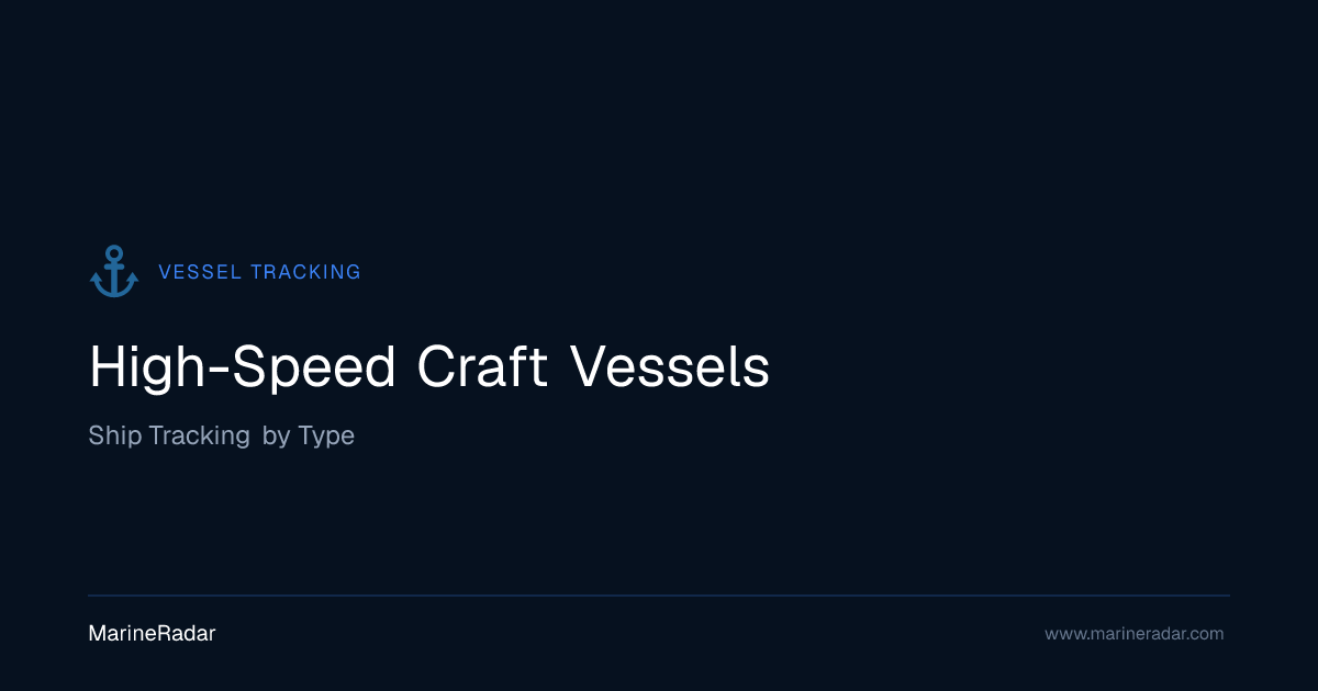 High-Speed Craft Vessels — Ship Tracking by Type | MarineRadar