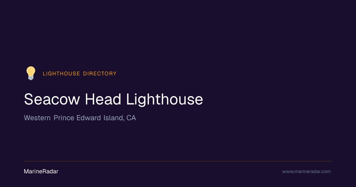 Seacow Head Lighthouse | MarineRadar