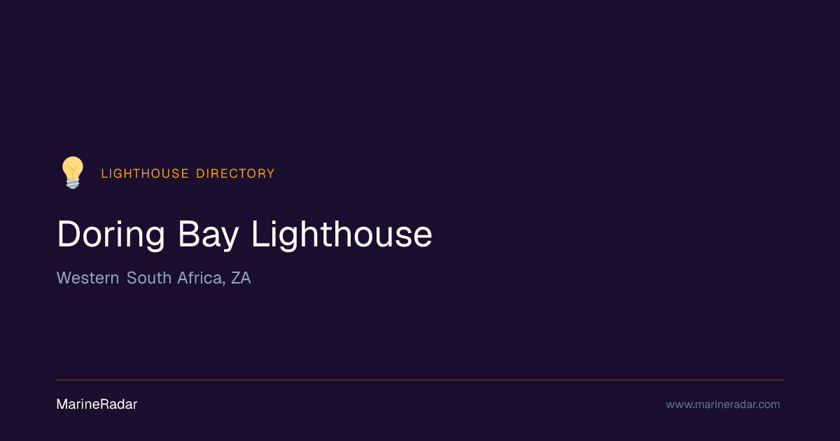Doring Bay Lighthouse — Western South Africa, ZA | MarineRadar